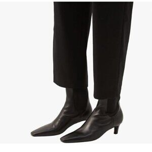 FSJ Women Square Toe Ankle Boot Low Heel Slip On Western Elastic Chelsea Bootie